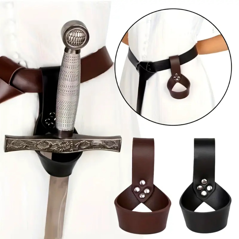 Cosplay Prop Dagger - Medieval Knight Viking Sword Sheath PU