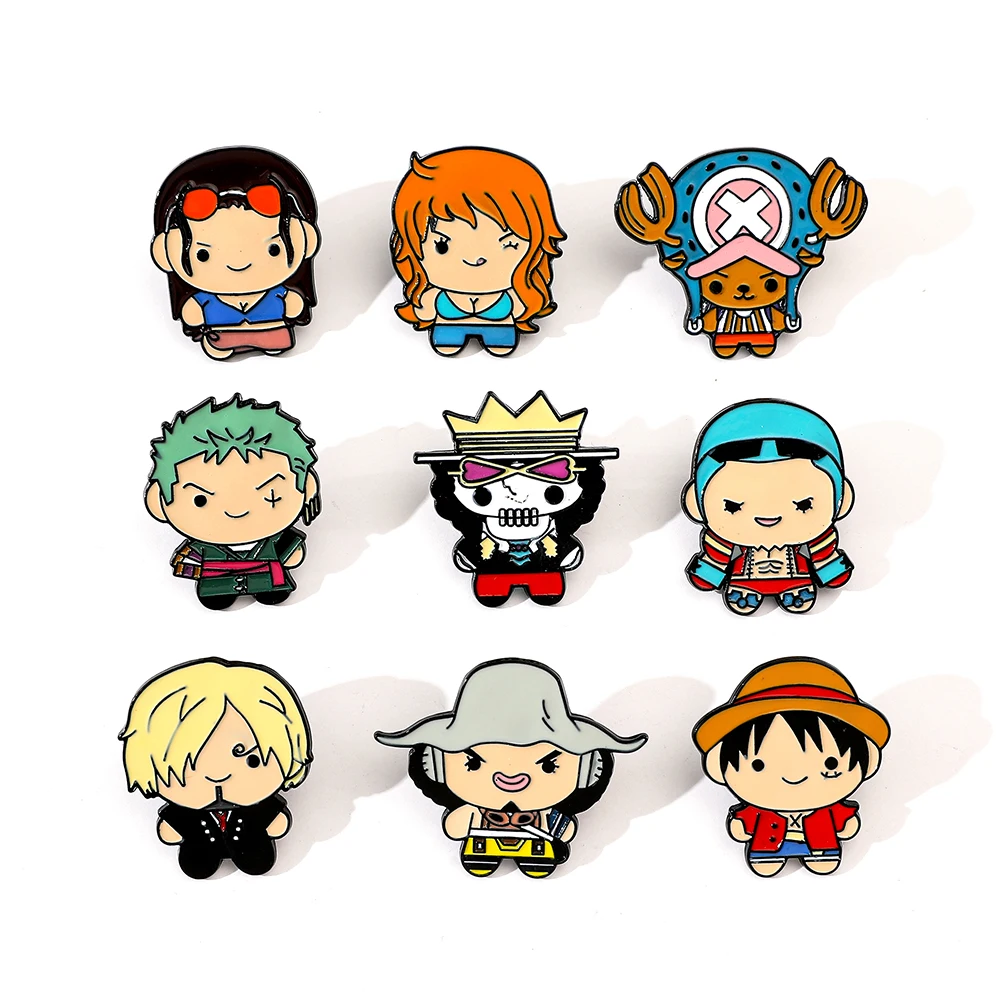 Cosplay Prop Bag - 9 Pcs Creative Cartoon Brooch Anime