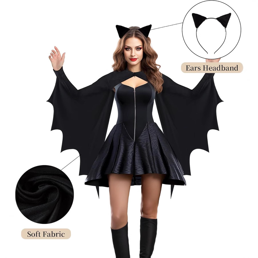 Cosplay Bat Prop - Unisex Adult Halloween Costume Vampire Devil