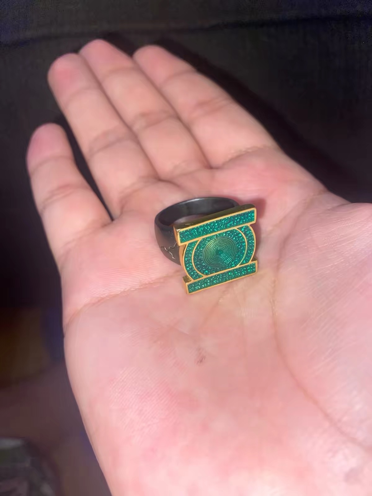 New Green Lantern Corps Ring L - Cosplay Fire Prop recension och pris