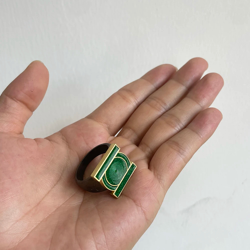 New Green Lantern Corps Ring L - Cosplay Fire Prop recension och pris