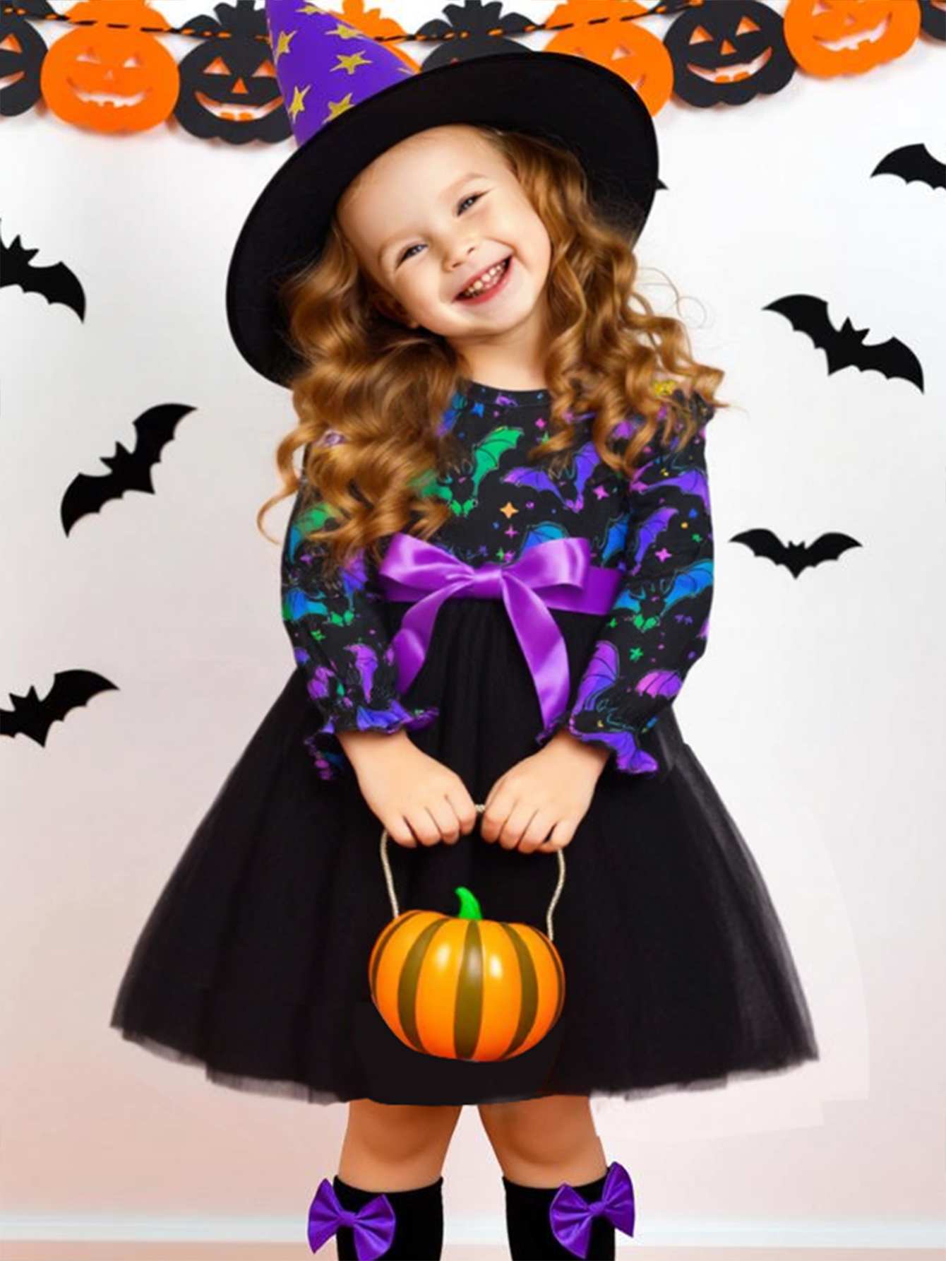 Halloween Girls' Long Sleeved  - Cosplay Bat Prop recension och pris