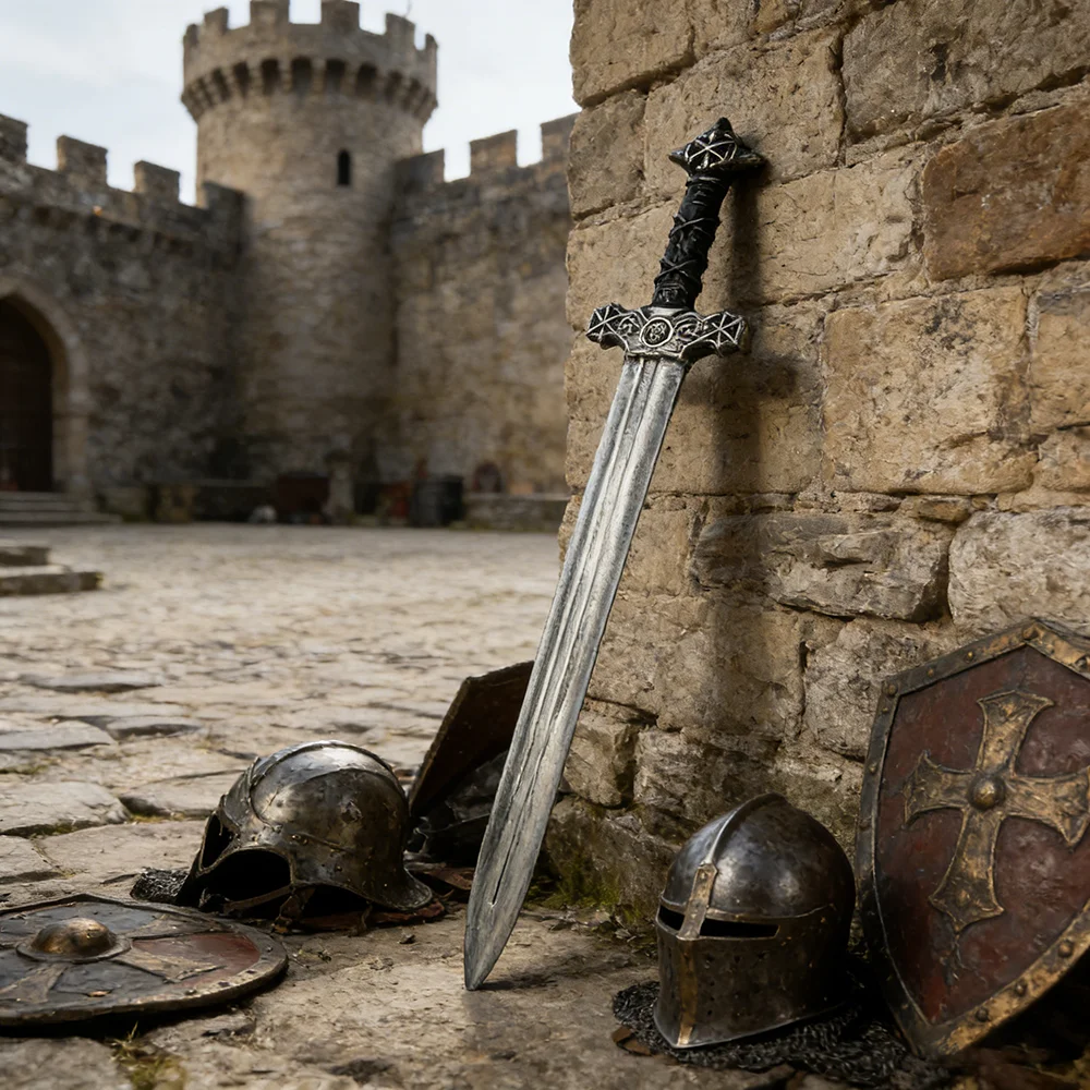 60cm Medieval Knight Sword Ret - Cosplay Prop Dagger recension och pris