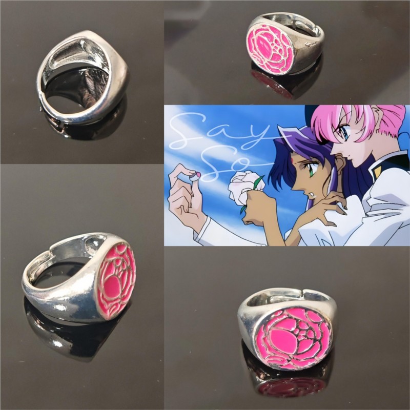 Pink Rose Ring Tenjou Utena Re - Cosplay Floating Prop recension och pris