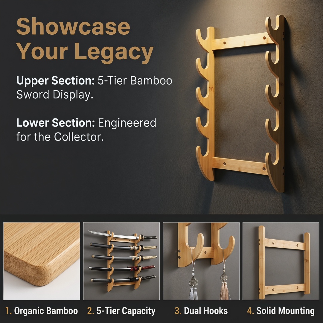 8-Layers Wall Sword Storage Sh - Cosplay Prop Dagger recension och pris