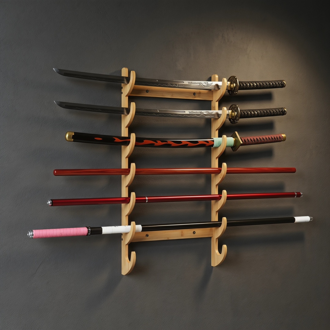 8-Layers Wall Sword Storage Sh - Cosplay Prop Dagger recension och pris