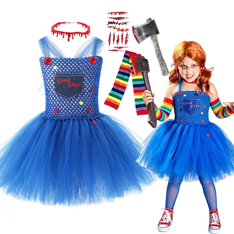 Girls Halloween Scary Doll Cos - Cosplay Floating Prop recension och pris