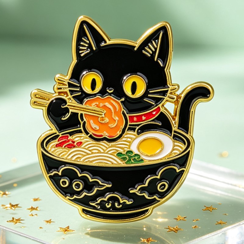 Cute Black Cat Eating Noodles  - Cosplay Prop Bag recension och pris